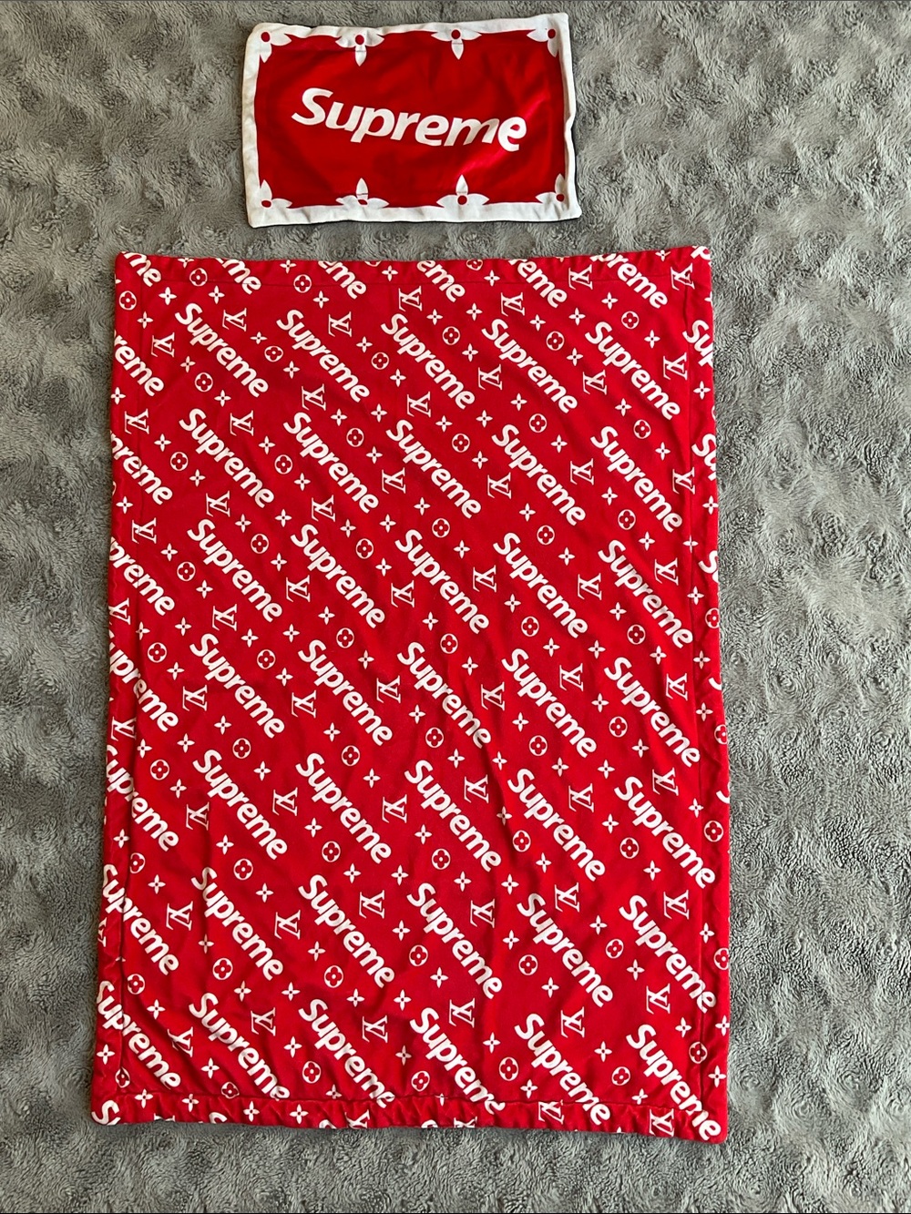 Red & White Logo Pet Blanket